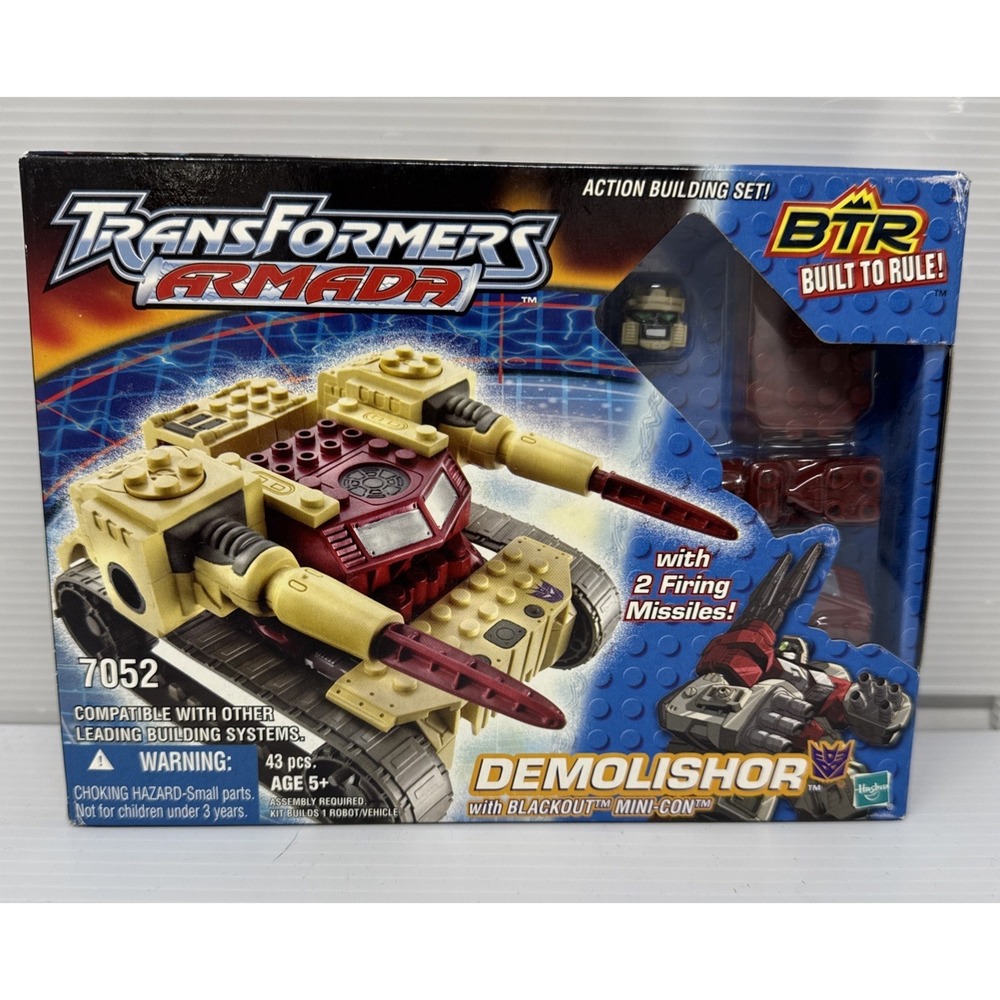 Transformers #7052 Armada Demolisher BTR  blackout 2 firing missiles, sealed box